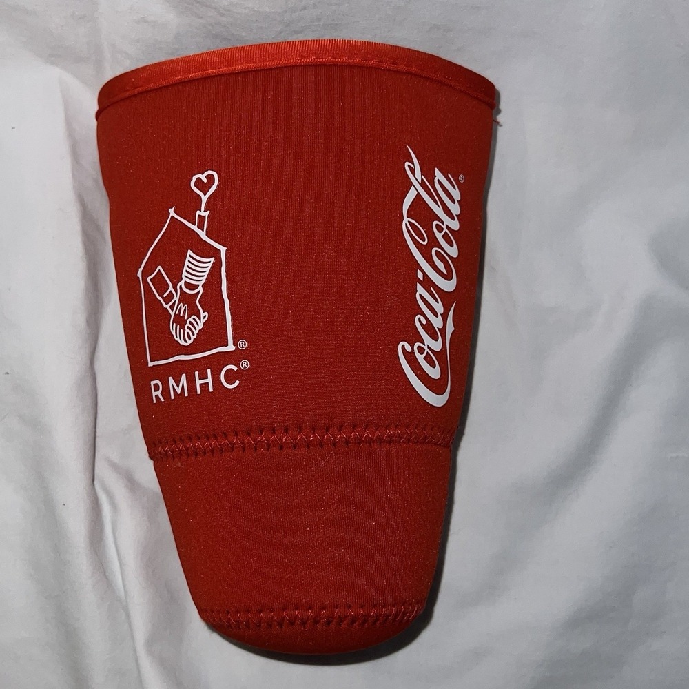 Mcdonald's Coca Cola large Drink Coozy Soda Sok Red cozy holder - Picture 3 of 8